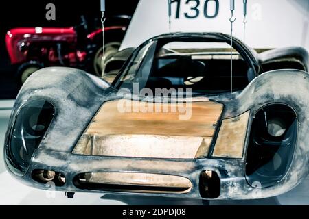 STUTTGART, Germany 6 March 2020: The Porsche 908 was a racing car from Porsche, introduced in 1968 Stock Photo