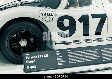 STUTTGART, Germany 6 March 2020: The Porsche 917 KH Coupe 1969 in Porsche Museum. Stock Photo