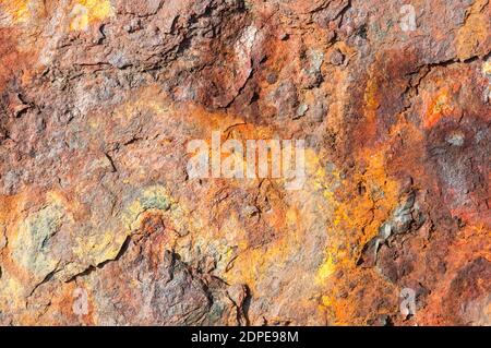 Rusted and eroded piece of one metal Stock Photo