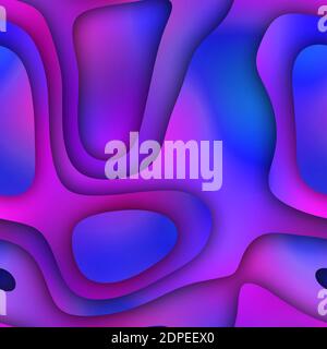 Seamless floating curved cut out paper vivid color Stock Photo