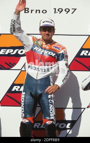 Michael Doohan (AUST),Honda 500, Czech Republic moto GP 1997, Brno Stock Photo