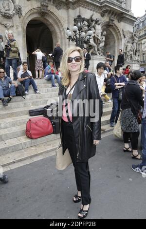 Valerie Trierweiler arriving to Alexis Mabille's Fall-Winter 2015/2016 Haute Couture collection show held at Opera Garnier in Paris, France, on July 08, 2015. Photo by Jerome Domine/ABACAPRESS.COM Stock Photo