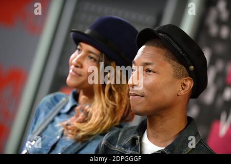 Pharrell Williams attending the Off-White Womenswear Fall/Winter 2022-2023  show Spaceship Earth: An Imaginary Experience at Palais Brongniart during  Paris Fashion Week in Paris, France on February 28, 2022. Photo by Aurore  Marechal/ABACAPRESS.COM