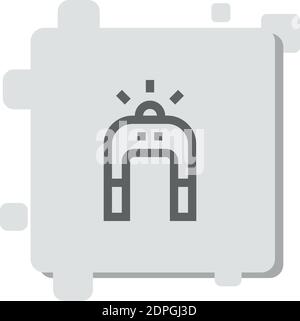 security gate vector icon modern simple vector illustration Stock Vector