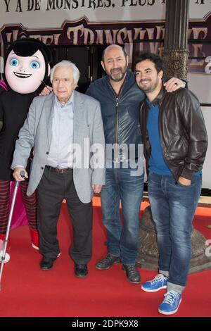 MICHEL GALABRU, KAD MERAD, ALEX GOUDE - PREMIERE DU FILM 'HOTEL TRANSYLVANIE 2' AU GAUMONT MARIGNAN CHAMPS ELYSEES Photo by Nasser Berzane/ABACAPRESS.COM Stock Photo