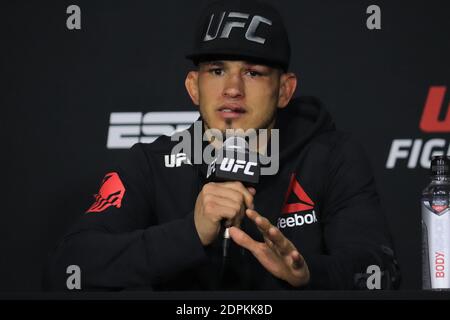 Las Vegas, Nevada, Las Vegas, NV, USA. 19th Dec, 2020. Las Vegas, NV - December 19: Anthony Pettis interacts with media after the UFC Vegas 17 event at UFC Apex on December 19, 2020 in Las Vegas, Nevada, United States. Credit: Diego Ribas/PX Imagens/ZUMA Wire/Alamy Live News Stock Photo