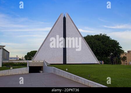 Brasilia, DF, Brazil - December 18, 2020: Temple of Good Will (Templo da Boa Vontade) an ecumenical space considered one of the seven wonders of Brasi Stock Photo