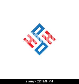 abstract letter hp geometric line square logo vector Stock Vector