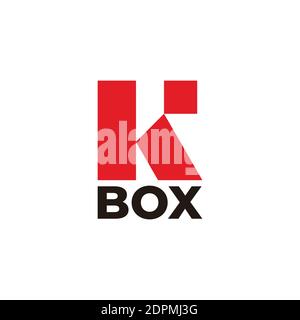 vector of letter r square box simple flat geometric logo Stock Vector