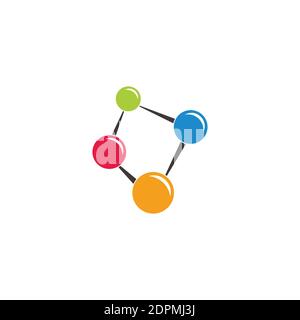 colorful dots points design symbol logo vector Stock Vector