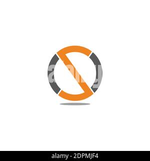 letter os circle geometric simple design logo vector Stock Vector