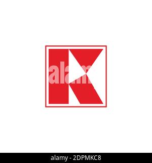 vector of letter rk simple square geometric abstract logo Stock Vector