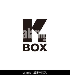vector of letter k square box simple flat geometric logo Stock Vector
