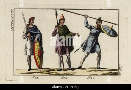 Anglo Saxon military. First officer in the royal guard with lance and ...