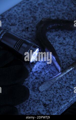 Tool for burglary on a windowsill Stock Photo