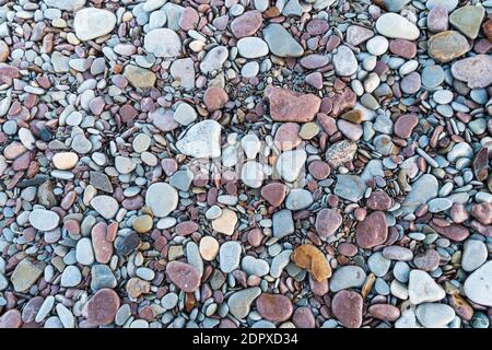 Background image of small smooth pebbles Stock Photo