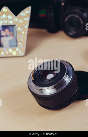 Camera lens mount - Photographic lens Stock Photo