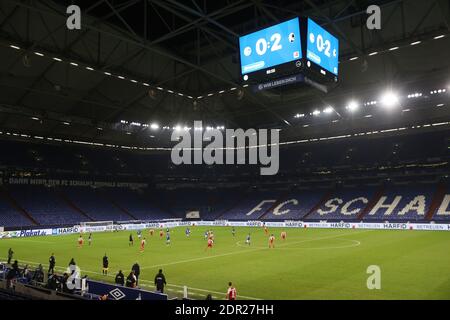 Scoreboard Video Cube With The Final Result Ghost Game Empty Empty Seats Rvssnge Tribvºne Stadium Block Inside Feature Symbol Photo Edge Motif Football 1 Bundesliga 12th Matchday Fc Schalke 04 Ge