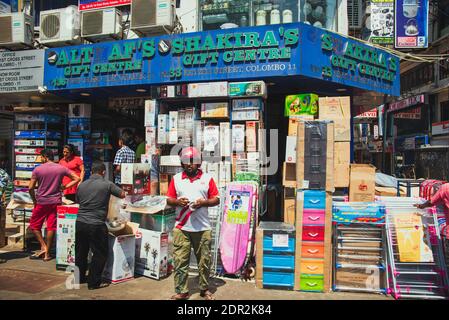 Pettah Market in Colombo in Sri Lanka Stock Photo