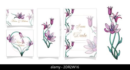 Set of floral wedding ornaments concept. Traditional art, magazine, book, poster, abstract, element. Vector layout decorative ethnic greeting cards or Stock Photo