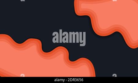 Wavy design overlapping with shadows. vector abstract background Stock Vector
