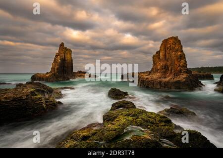Famous Cathedral Rock at Kiama. Stock Photo