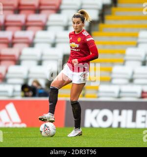 Leigh, UK. 20th Dec, 2020. Amy Turner of Manchester United during the FA Women's Super League match at Leigh Sports Village, Leigh (Photo by Matt Wilkinson/Focus Images /Sipa USA) 20/12/2020 Credit: Sipa USA/Alamy Live News Stock Photo