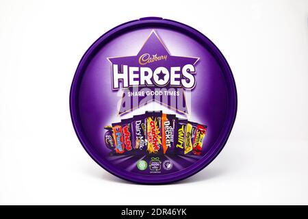 An assortment of wrapped mini Cadburys Heroes chocolates Stock Photo ...