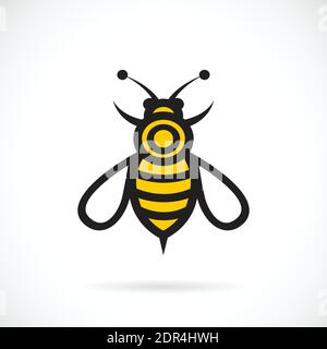 Vector of bee design on white background. Easy editable layered vector illustration. Wild Animals. Insect. Stock Vector