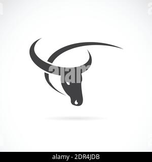 Vector image of a buffalo design on white background. Easy editable ...
