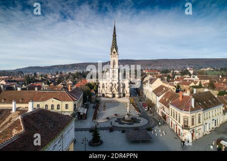 Aerial photo of beautiful Koszeg, Hungary Stock Photo