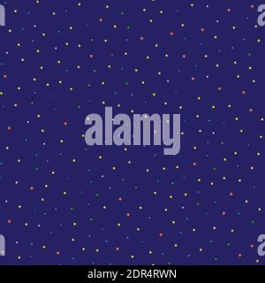 Colorful Star Seamless Pattern Isolated on Blue Background Stock Vector