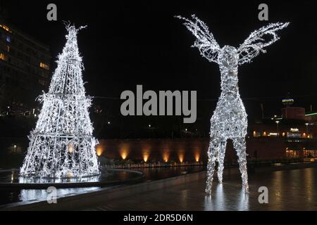 Christmas Decorations in Liverpool One Shopping Centre, Liverpool, UK Stock Photo