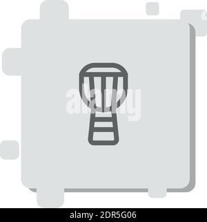 djembe vector icon modern simple vector illustration Stock Vector