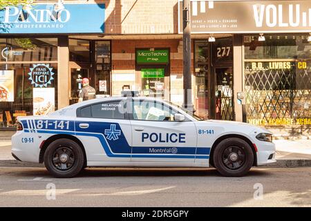 Police car in Montreal, Canada Stock Photo
