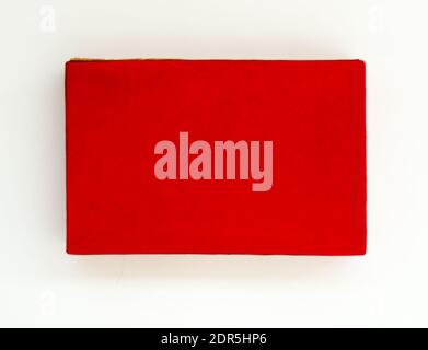 The red box from metal spoon object. Stock Photo