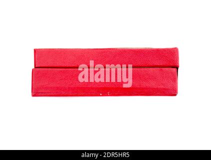 The red box from metal spoon object. Stock Photo
