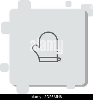 Oven glove vector icon modern simple vector illustration Stock Vector