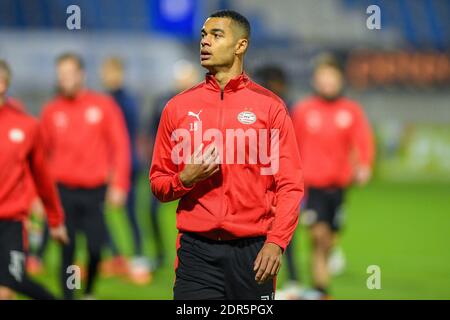 WAALWIJK, NETHERLANDS - DECEMBER 19: Cody Gakpo of PSV during the Dutch Eredivisie match between RKC Waalwijk and PSV at Mandemakers Stadion on Decemb Stock Photo