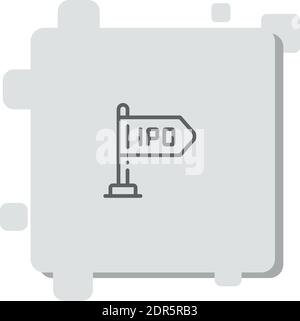 ipo vector icon modern simple vector illustration Stock Vector