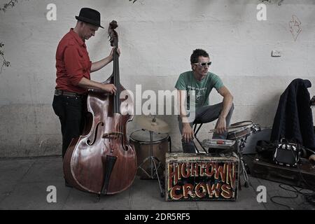 GREAT BRITAIN / London / Notting Hill / Cool Musisians playing at Portobello Road. Stock Photo