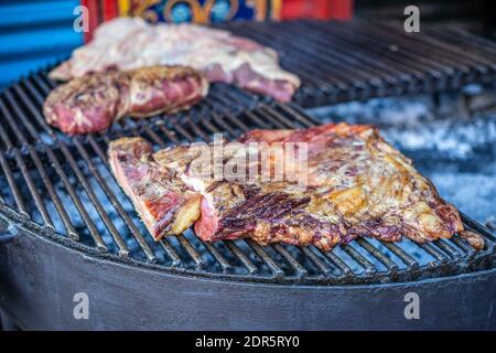 Beef roasted in Buenos Aires Stock Photo