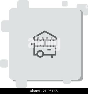 ice cream cart vector icon modern simple vector illustration. Stock Vector
