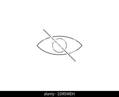 Eye, hidden invisible icon Vector Stock Vector