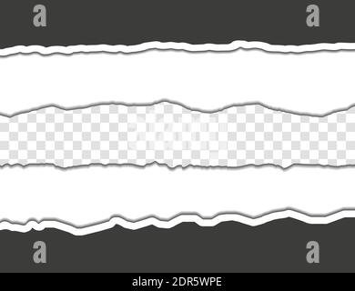Vector illustration. Ripped paper. Torn ripped pieces Stock Vector