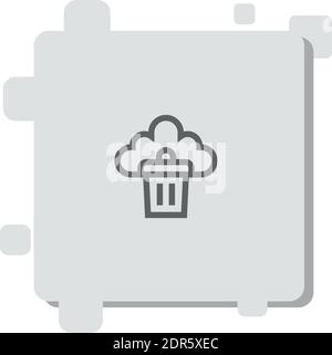 paper bin vector icon modern simple vector illustration Stock Vector
