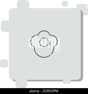 fried egg vector icon modern simple vector illustration Stock Vector
