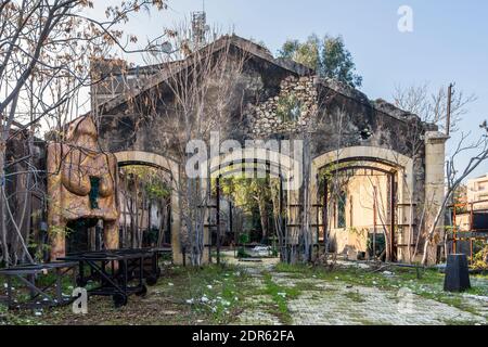 Old historic Beirut train station in Mar Mikhael, Lebanon Stock Photo