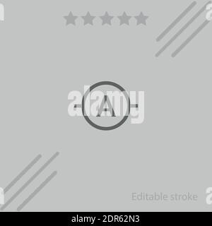 ammeter vector icon modern simple vector illustration Stock Vector