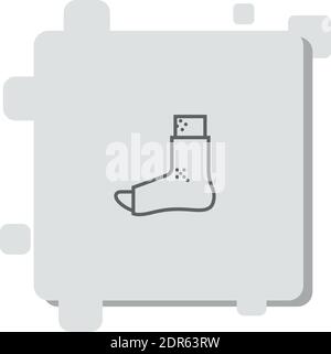 plastered foot vector icon modern simple vector illustration Stock Vector